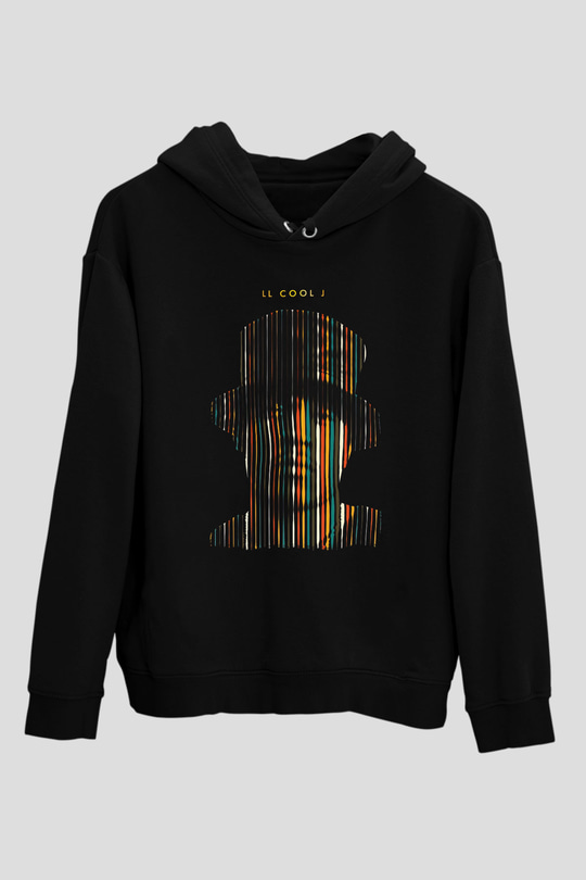 LL Cool J Siyah Unisex Kapüşonlu Sweatshirt