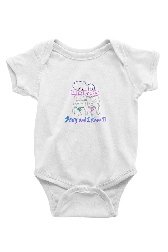 LMFAO Baskılı Unisex Beyaz Bebek Body - Zıbın