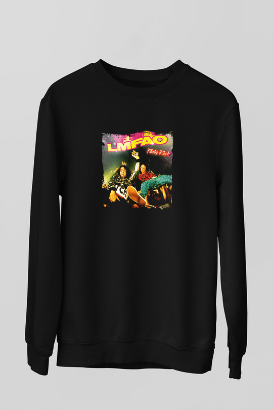 LMFAO Baskılı Unisex Siyah Sweatshirt
