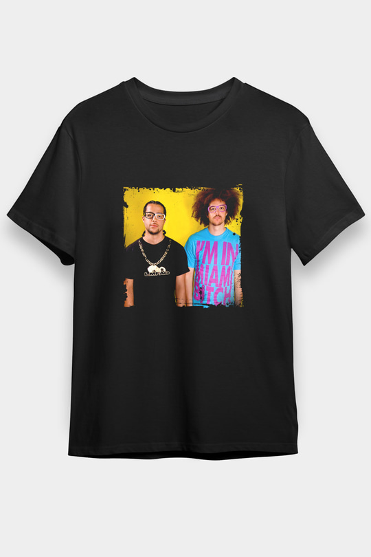 LMFAO Baskılı Unisex Siyah Tişört