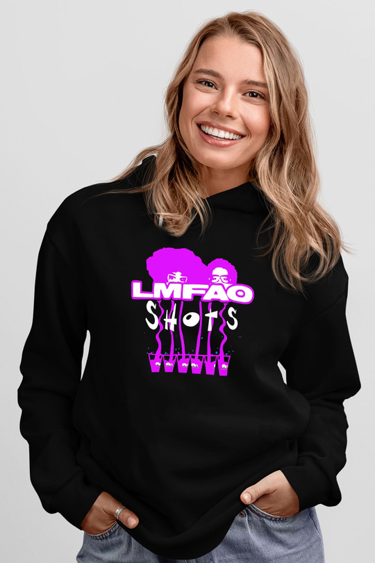 LMFAO Siyah Unisex Kapüşonlu Sweatshirt