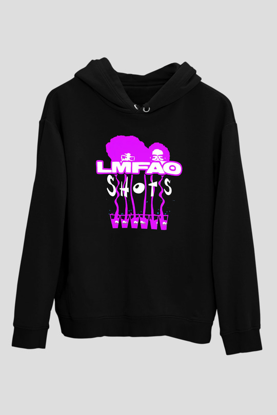 LMFAO Siyah Unisex Kapüşonlu Sweatshirt