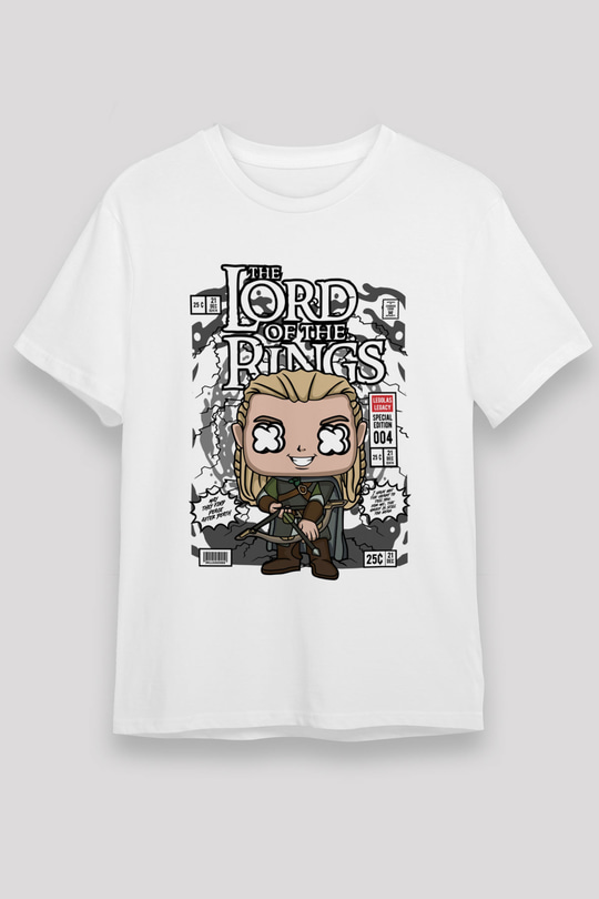 Lord Of The Rings Baskılı Unisex Beyaz Tişört