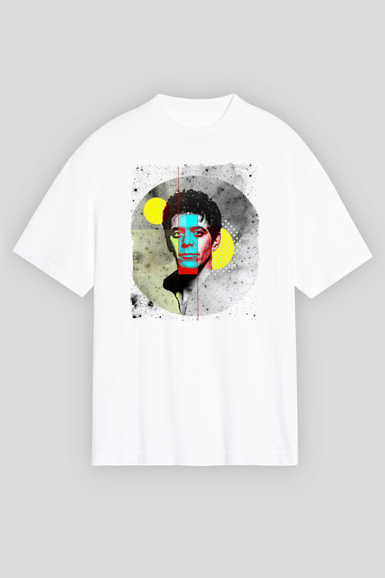Lou Reed Beyaz Unisex Tişört T-Shirt - TişörtFabrikası