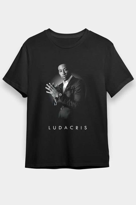 Ludacris Baskılı Unisex Siyah Tişört - Tshirt