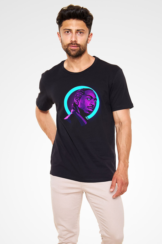 Ludacris Baskılı Unisex Siyah Tişört - Tshirt