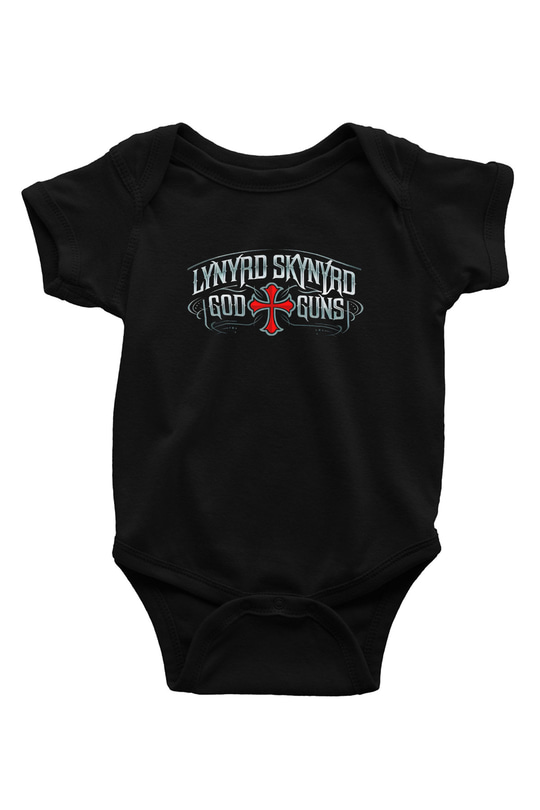 Lynyrd Skynyrd Baskılı Siyah Bebek Body - Zıbın