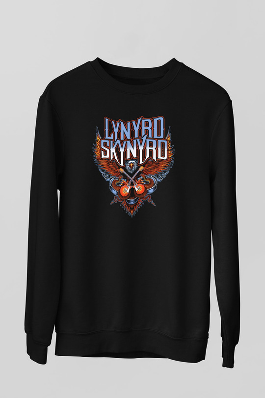 Lynyrd Skynyrd Siyah Unisex Sweatshirt