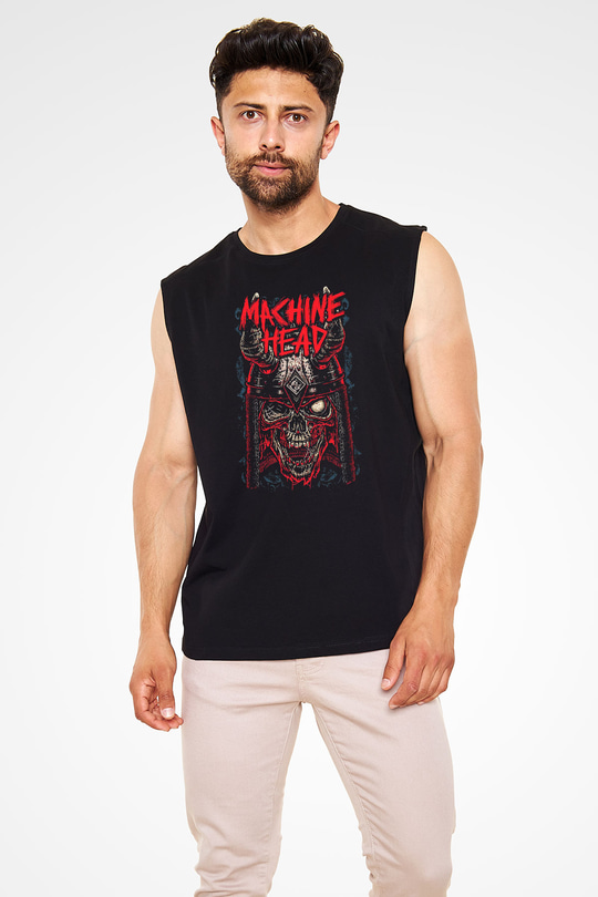 Machine Head Siyah Unisex Kolsuz Tişört