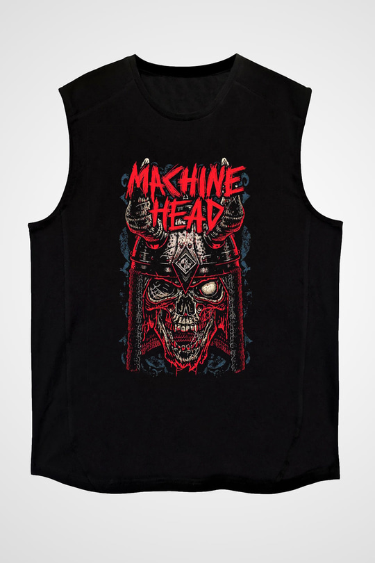 Machine Head Siyah Unisex Kolsuz Tişört