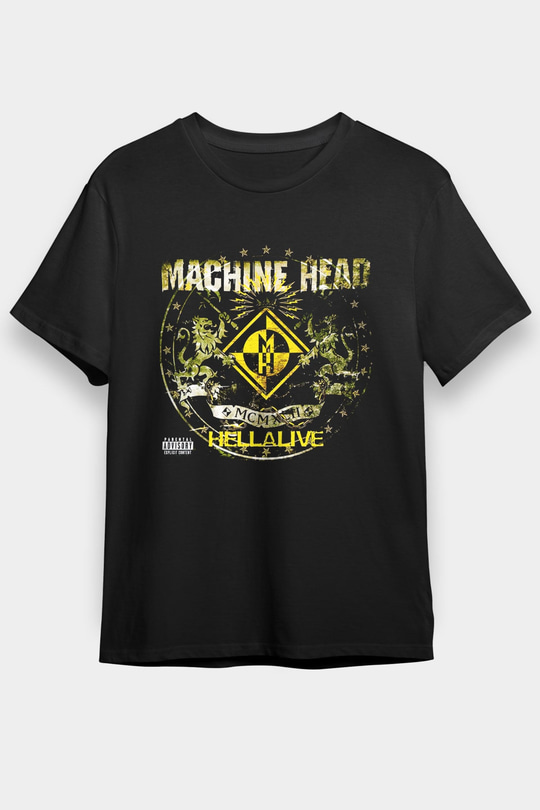 Machine Head Siyah Unisex Tişört T-Shirt - TişörtFabrikası