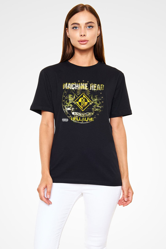 Machine Head Siyah Unisex Tişört T-Shirt - TişörtFabrikası