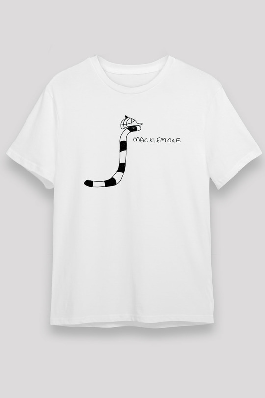 Macklemore Beyaz Unisex Tişört T-Shirt - TişörtFabrikası
