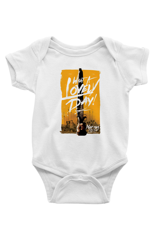 Mad Max Baskılı Beyaz Unisex Bebek Body - Zıbın