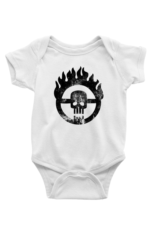 Mad Max Baskılı Beyaz Unisex Bebek Body - Zıbın