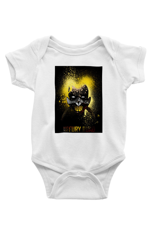 Mad Max Baskılı Beyaz Unisex Bebek Body - Zıbın