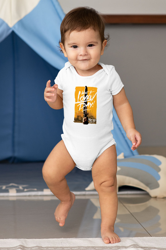 Mad Max Baskılı Beyaz Unisex Bebek Body - Zıbın