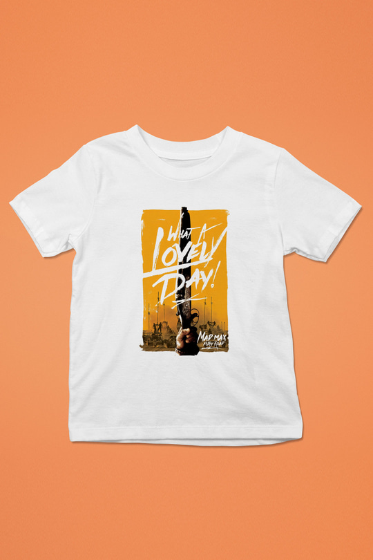 Mad Max Baskılı Beyaz Unisex Çocuk Tişört