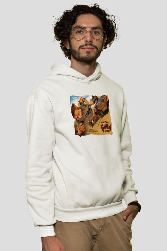 Mad Max Beyaz Unisex Hoodie