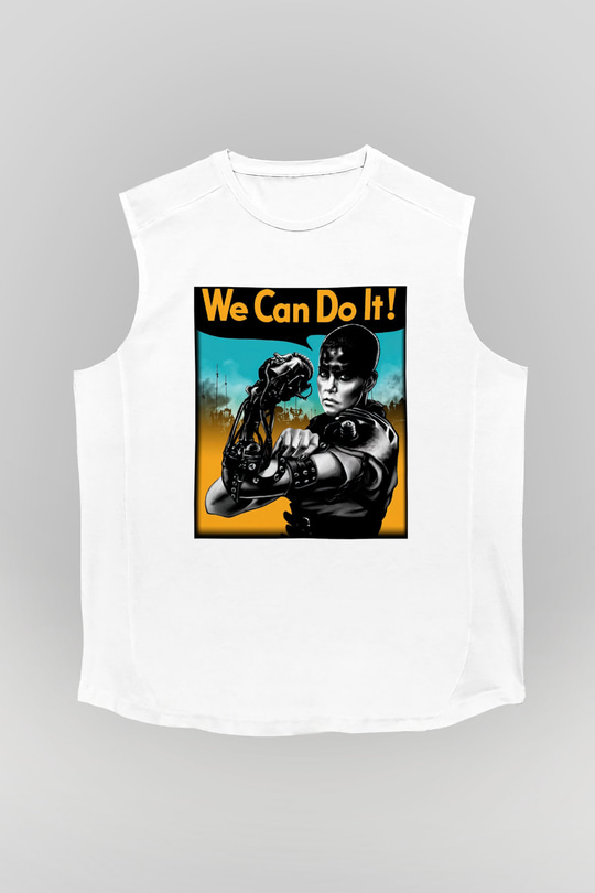 Mad Max Beyaz Unisex Kolsuz Tişört
