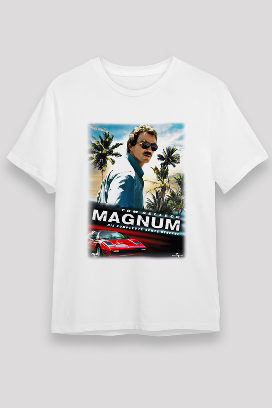 Magnum P.I. Beyaz Unisex Tişört T-Shirt