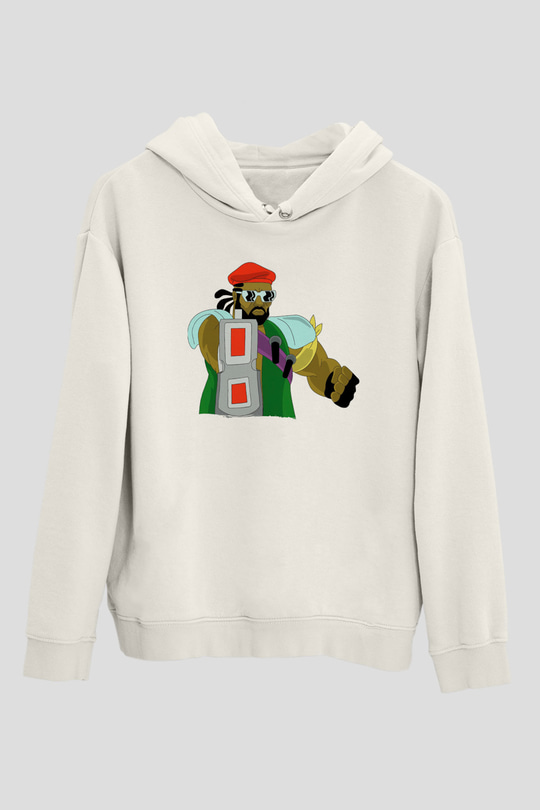 Major Lazer Beyaz Unisex Kapüşonlu Sweatshirt