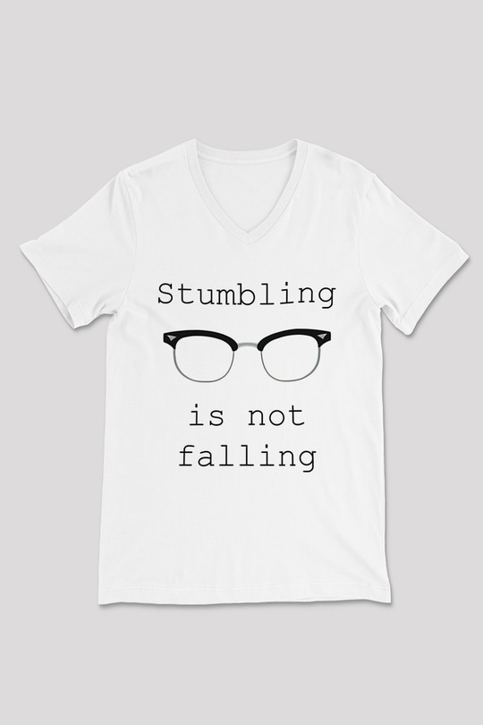 Malcolm X James Baskılı Beyaz Unisex V Yaka Tişört - Tshirt