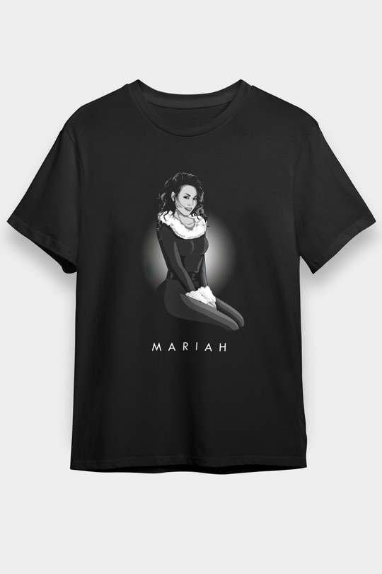 Mariah Carey Siyah Unisex Tişört T-Shirt - TişörtFabrikası