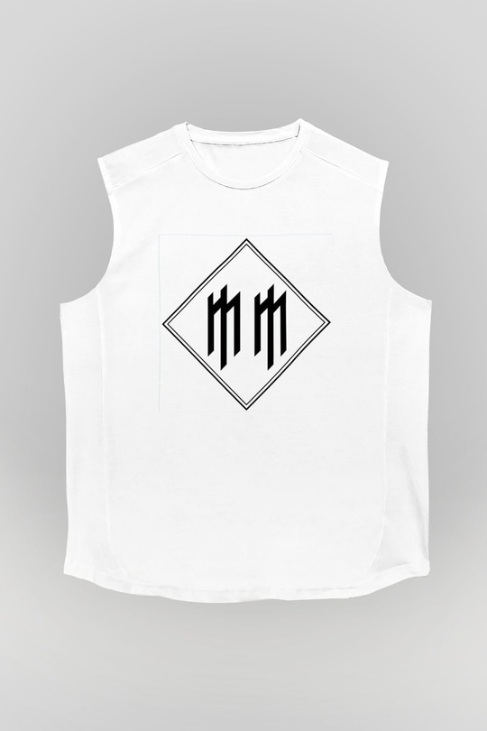 Marilyn Manson Beyaz Unisex Kolsuz Tişört