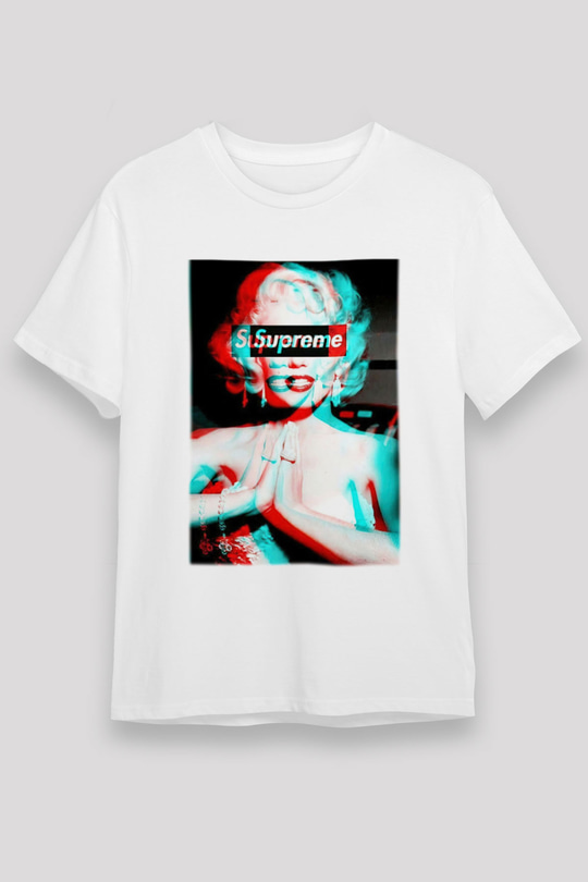 Marilyn Monroe Beyaz Unisex Tişört T-Shirt - TişörtFabrikası