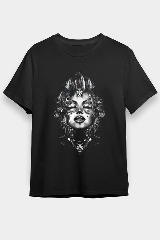 Marilyn Monroe Siyah Unisex Tişört T-Shirt - TişörtFabrikası