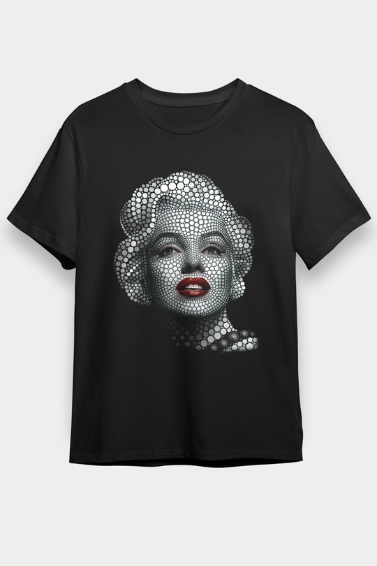 Marilyn Monroe Siyah Unisex Tişört T-Shirt - TişörtFabrikası