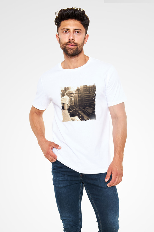 Marilyn Monroe Unisex Baskılı Beyaz Tişört