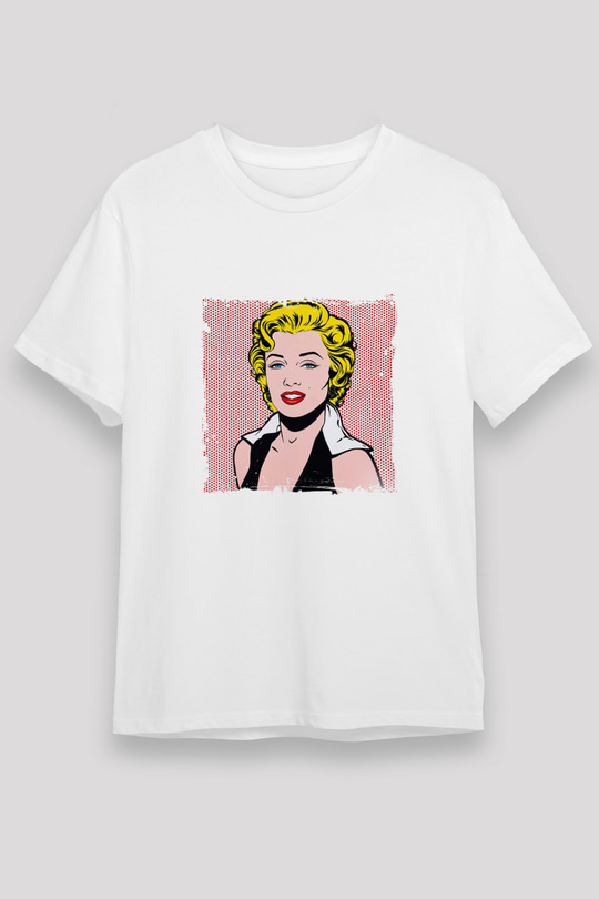 Marilyn Monroe Unisex Baskılı Beyaz Tişört