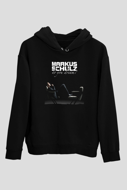 Markus Schulz Siyah Unisex Kapüşonlu Sweatshirt
