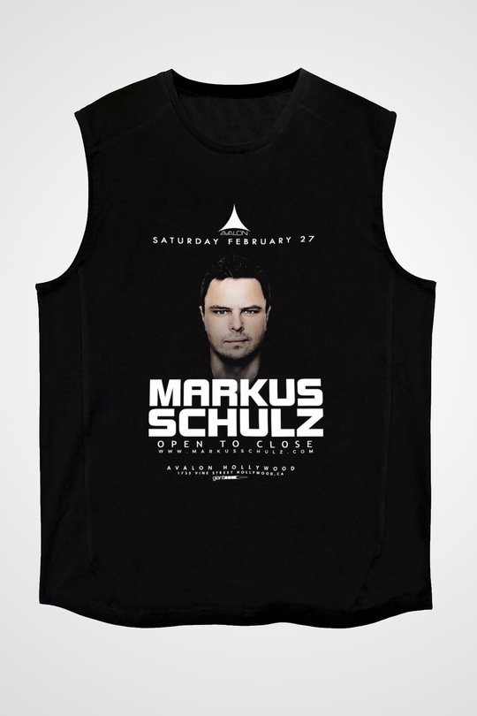 Markus Schulz Siyah Unisex Kolsuz Tişört