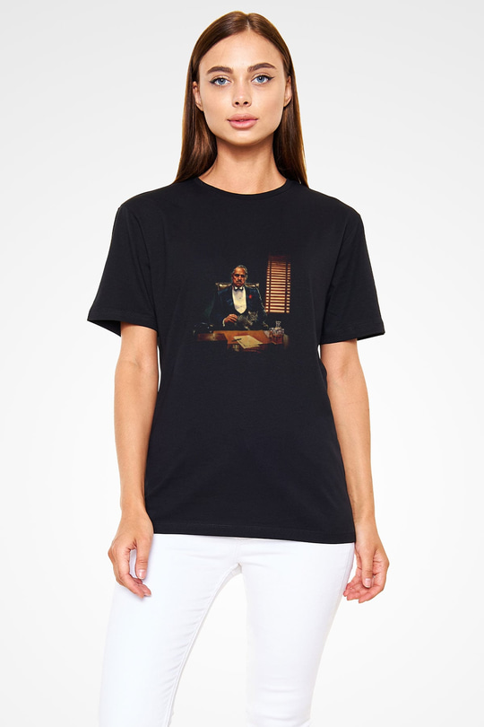 Marlon Brando Baskılı Unisex Siyah Tişört