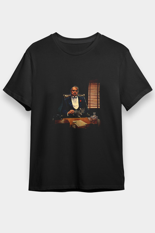 Marlon Brando Baskılı Unisex Siyah Tişört