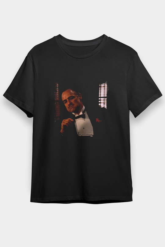 Marlon Brando Baskılı Unisex Siyah Tişört