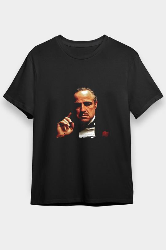 Marlon Brando Baskılı Unisex Siyah Tişört