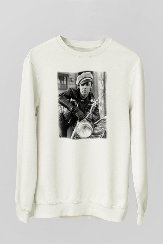 Marlon Brando Beyaz Unisex Sweatshirt