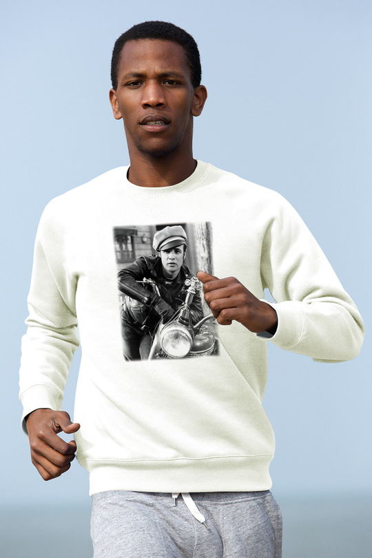 Marlon Brando Beyaz Unisex Sweatshirt