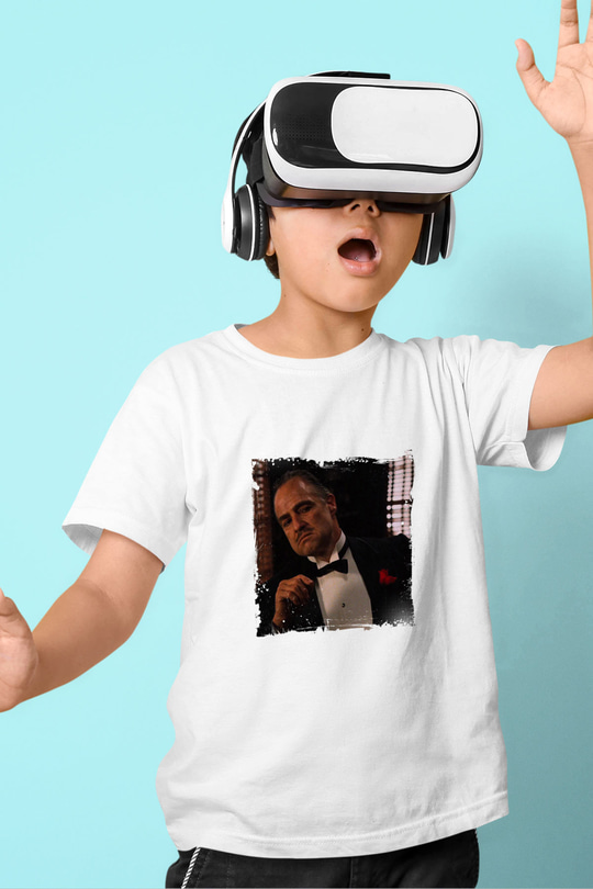Marlon Brando Unisex Baskılı Beyaz Çocuk Tişört