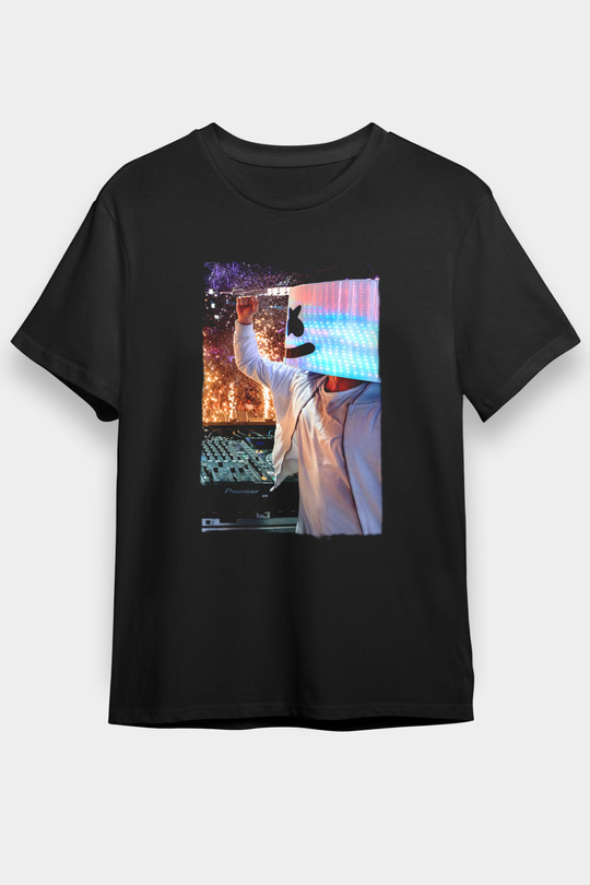 Marshmello Siyah Unisex Tişört T-Shirt - TişörtFabrikası