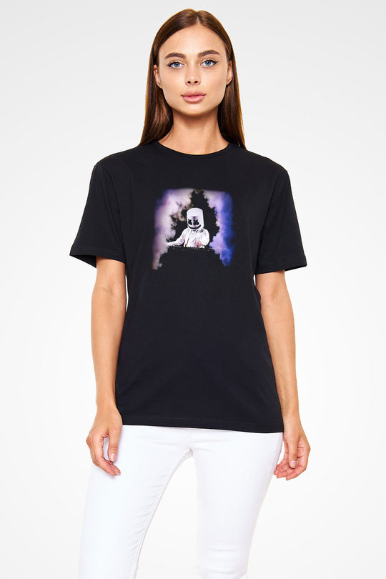Marshmello Siyah Unisex Tişört T-Shirt - TişörtFabrikası