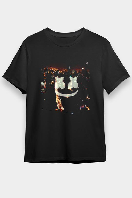 Marshmello Siyah Unisex Tişört T-Shirt - TişörtFabrikası