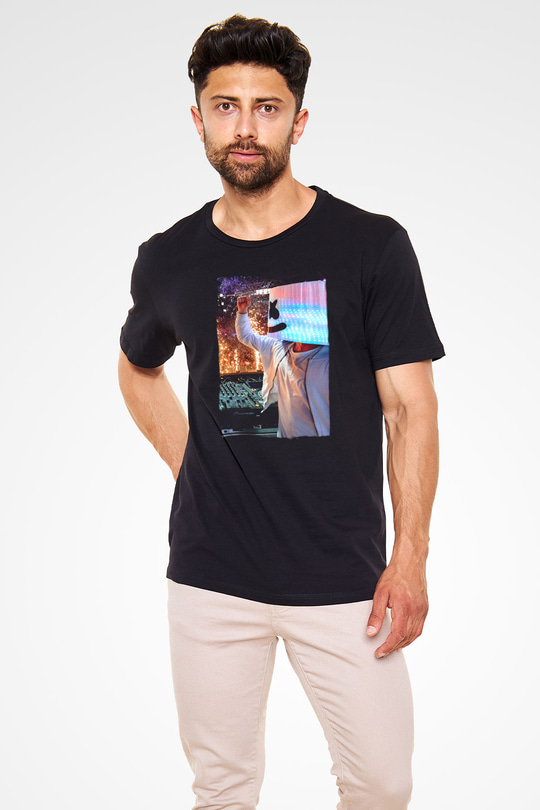 Marshmello Siyah Unisex Tişört T-Shirt - TişörtFabrikası