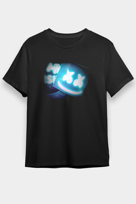 Marshmello Siyah Unisex Tişört T-Shirt - TişörtFabrikası