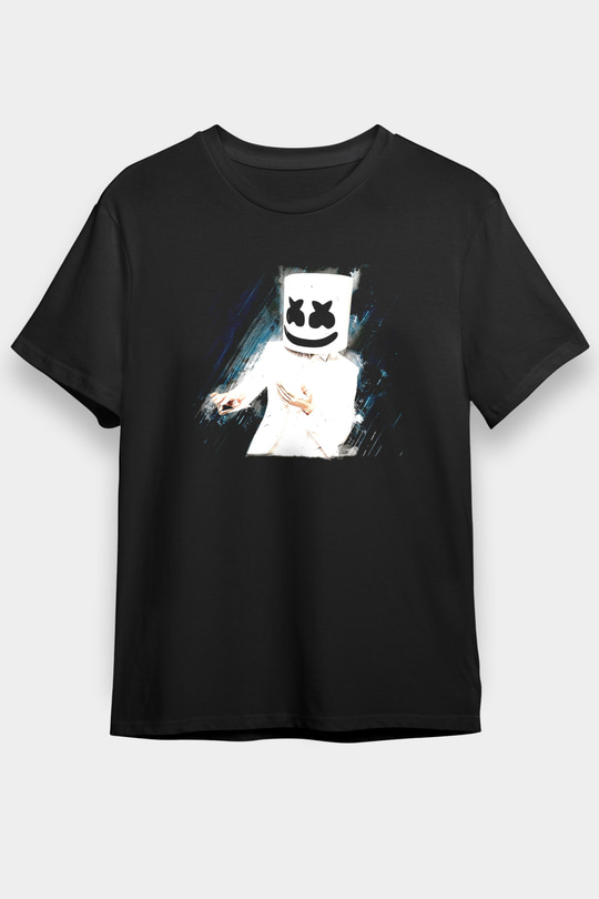 Marshmello Siyah Unisex Tişört T-Shirt - TişörtFabrikası