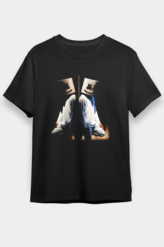 Marshmello Siyah Unisex Tişört T-Shirt - TişörtFabrikası